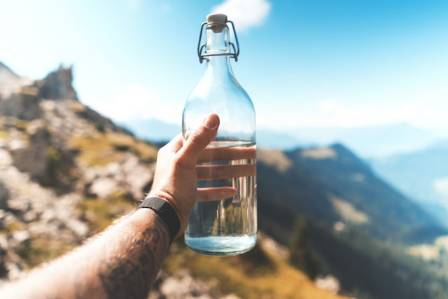 Bottles in the landscape